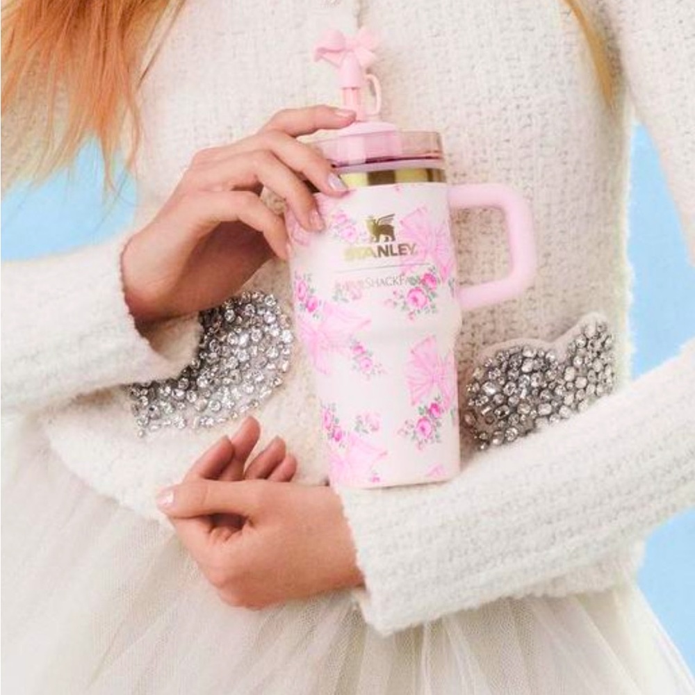 Love Shack Fancy x Stanley Holiday Beaux Collection Pink 20 oz Tumbler